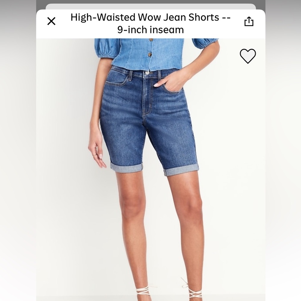 ✨Old Navy 9inch High Waisted Denim Shorts